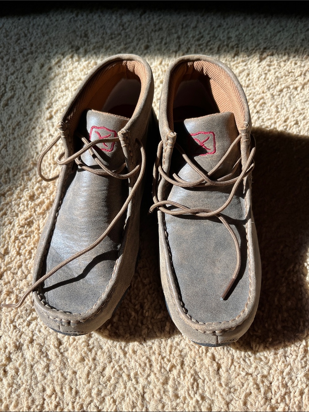 Twisted X Women's Brown Chukka Boots with Lace-Up Moc Toe
